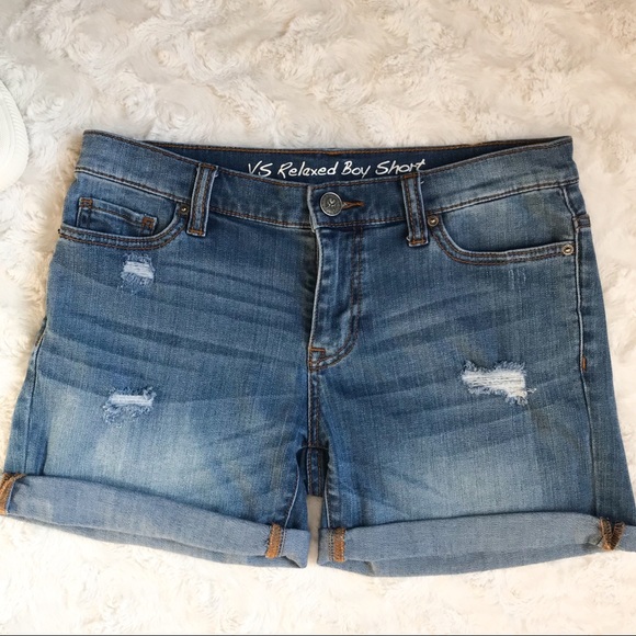 Victoria's Secret Shorts Victorias Secret Relaxed Boy Denim Shorts Poshmark